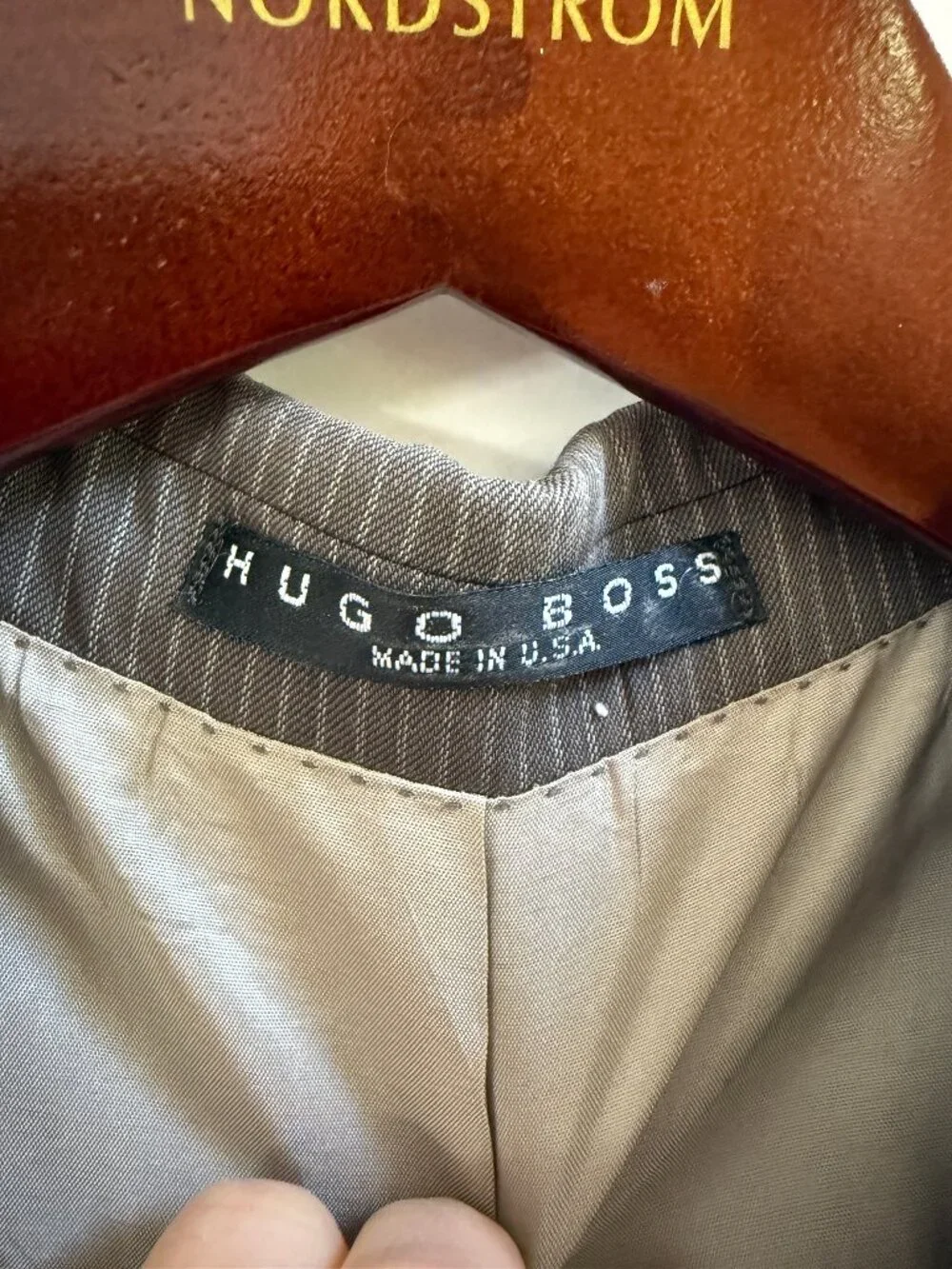 Men's Boss by Hugo Boss Pinstripe Suit - Size 46 Jacket/33